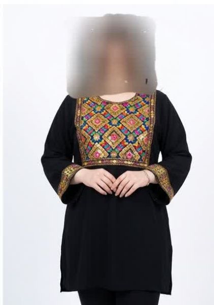 تصویر  مانتو کریشه اندونزی طرح مربع